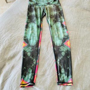TEEKI yoga leggins, Medium, green-multicolor